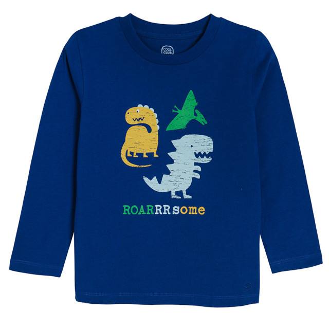 Тениска с дълъг ръкав, цвят: Морско син