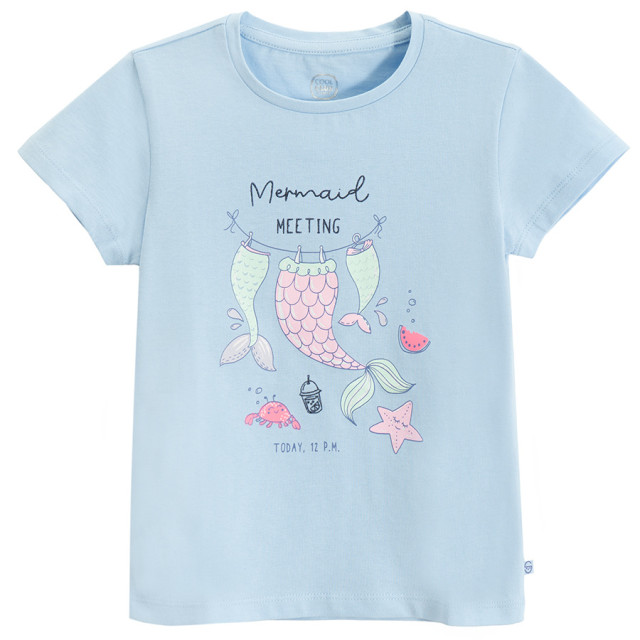 Тениска с къс ръкав, цвят: Син