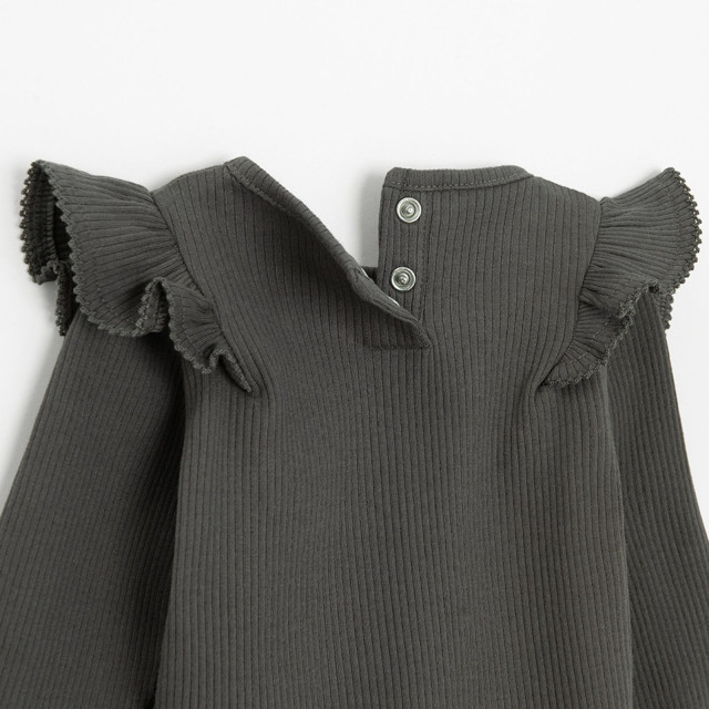 Боди с дълъг ръкав, цвят: Сив