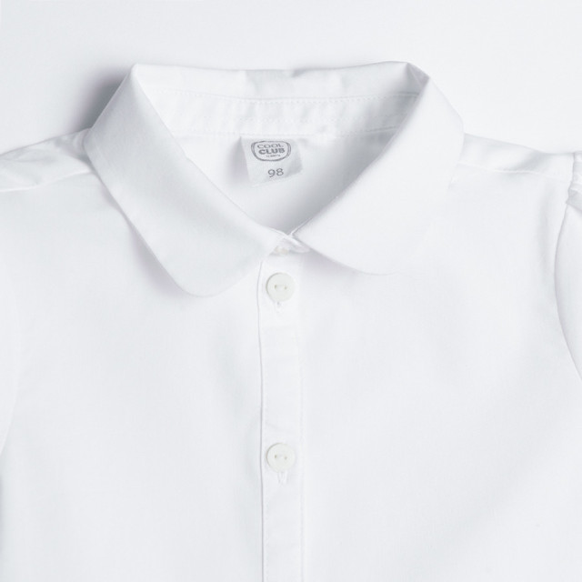 Риза с къс ръкав, цвят: Бял