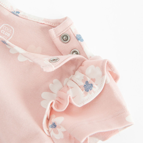 Боди с къс ръкав, цвят: Розов