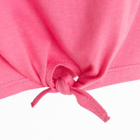 Блуза с къс ръкав, цвят: Малинов