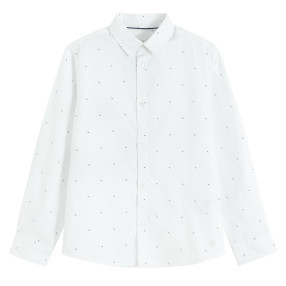 Риза с дълъг ръкав, цвят: Бял