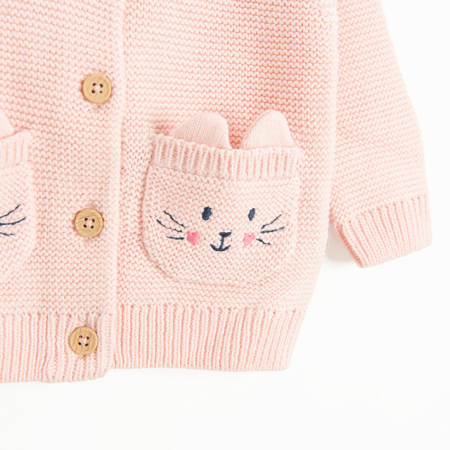 Жилетка, цвят: Светло розов