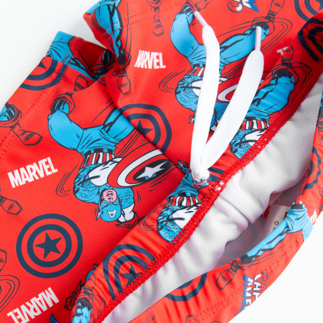 Плувни шорти MARVEL, цвят: Червен