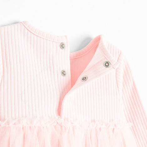 Рокля с дълъг ръкав, цвят: Розов