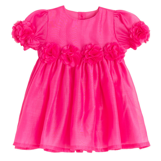 Рокля с къс ръкав, цвят: Магента