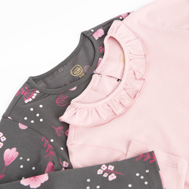 Тениска с дълъг ръкав 2бр., цвят: Микс