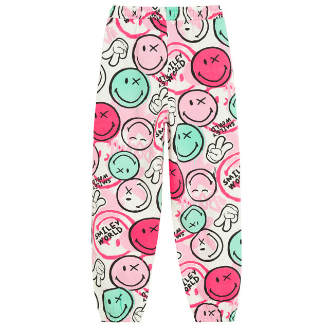 Спортен панталон SMILEY, цвят: Бял