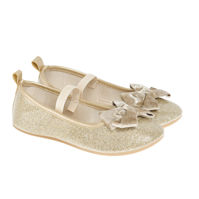 Балеринки, цвят: Златен