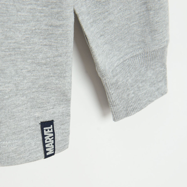 Блуза с дълъг ръкав MARVEL, цвят: Сив меланж