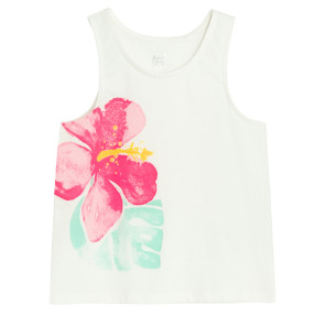 Тениска без ръкав, цвят: Бял