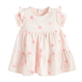 Рокля с къс ръкав, цвят: Розов