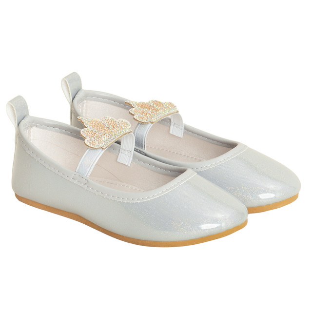 Балеринки, цвят: Сребрист