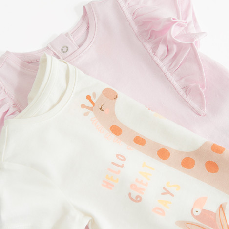 Блуза с къс ръкав 2бр., цвят: Микс