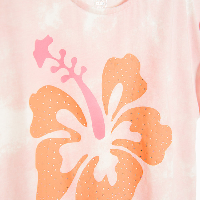 Тениска с къс ръкав, цвят: Розов