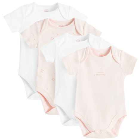 Боди с къс ръкав 4бр., цвят: Микс