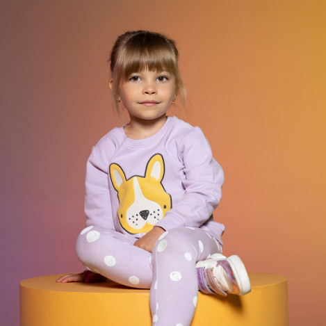 Блуза с дълъг ръкав, цвят: Виолетов