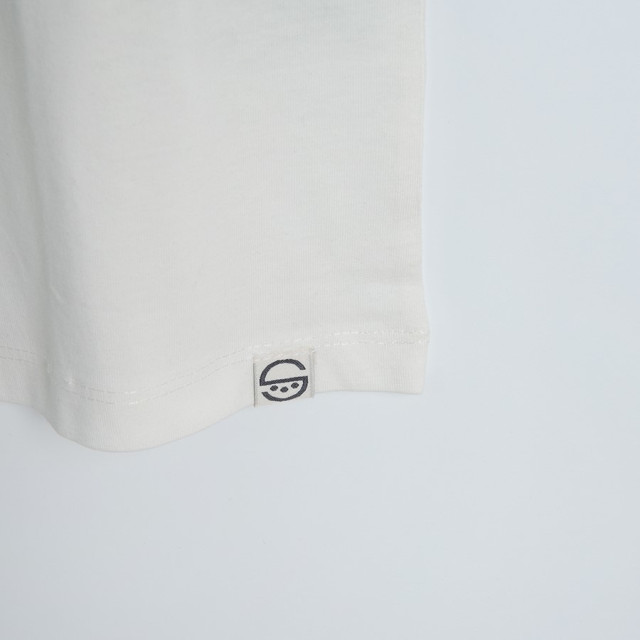 Тениска с къс ръкав, цвят: Кремав