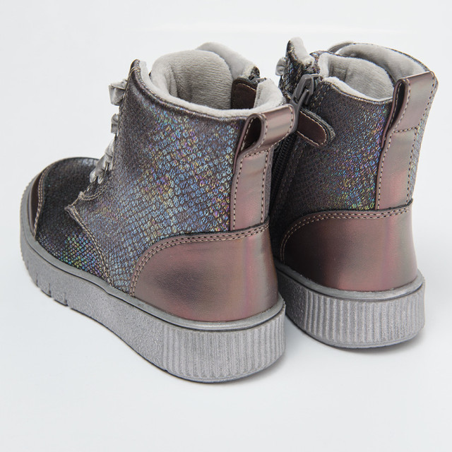 Високи обувки, цвят: Сив