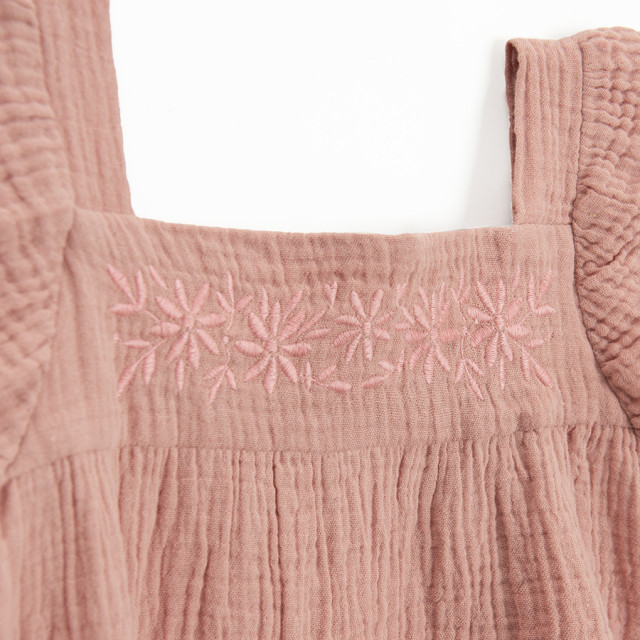 Блуза с къс ръкав, цвят: Розов