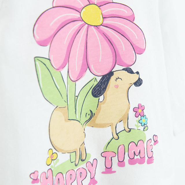 Тениска с дълъг ръкав, цвят: Кремав