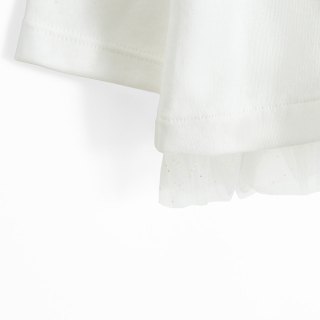 Тениска с дълъг ръкав TINKER BELL, цвят: Кремав