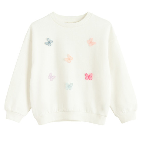 Блуза с дълъг ръкав, цвят: Бял