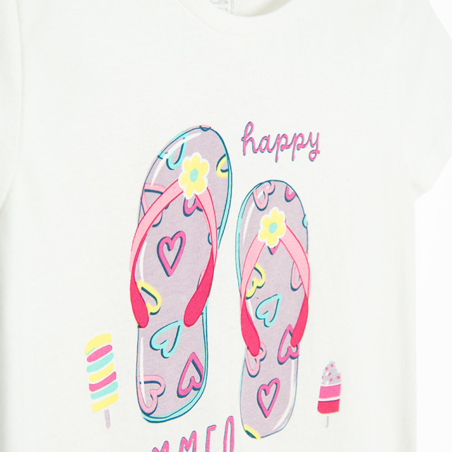 Тениска с къс ръкав, цвят: Бял