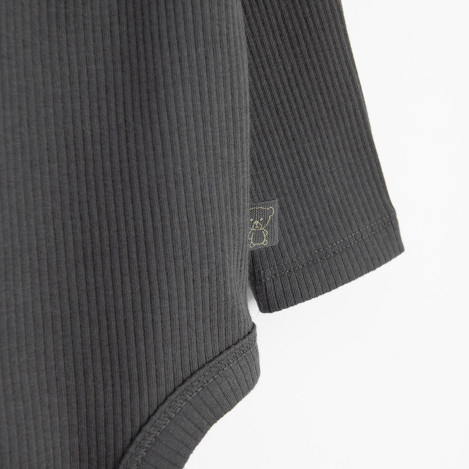 Боди с дълъг ръкав, цвят: Сив