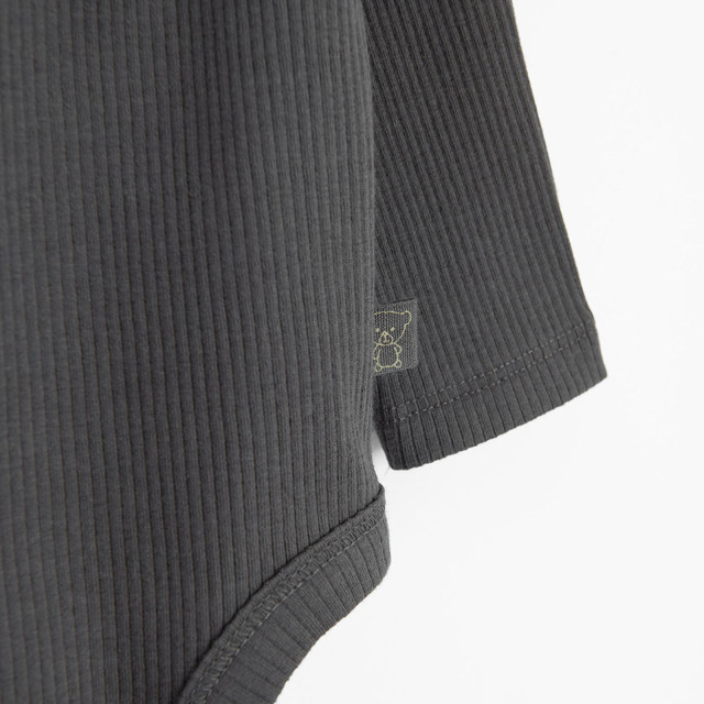 Боди с дълъг ръкав, цвят: Сив