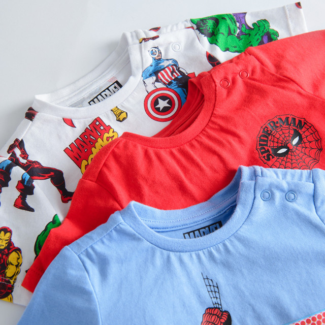 Тениска с къс ръкав 3бр. SPIDER-MAN, цвят: Микс