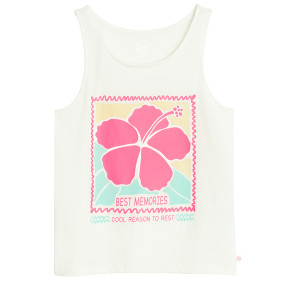 Тениска без ръкав, цвят: Бял