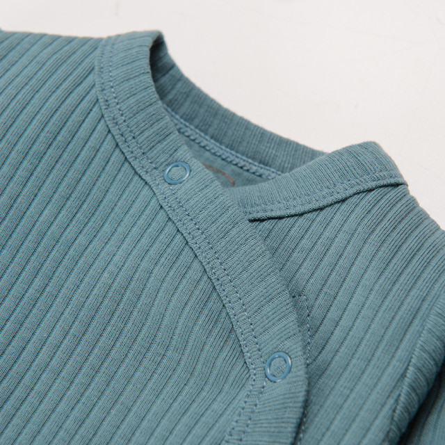 Боди с дълъг ръкав, цвят: Тъмeн тюркоаз