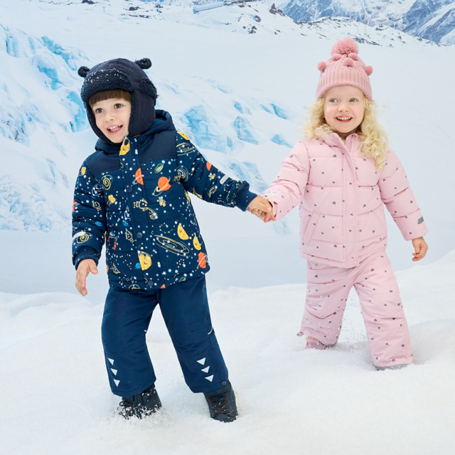 Зимно облекло 2 части, цвят: Пепел от рози