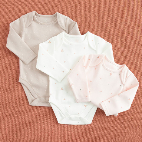 Боди с дълъг ръкав 3бр., цвят: Микс