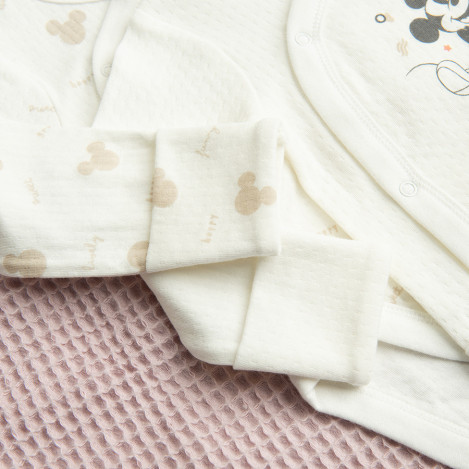 Боди с дълъг ръкав 2бр. MICKEY & FRIENDS, цвят: Кремав