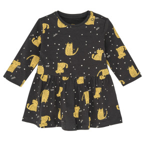 Рокля с дълъг ръкав, цвят: Графит