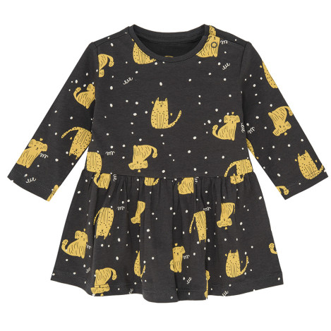 Рокля с дълъг ръкав, цвят: Графит