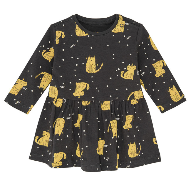 Рокля с дълъг ръкав, цвят: Графит