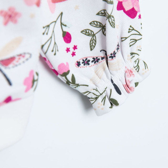 Блуза с дълъг ръкав, цвят: Бял