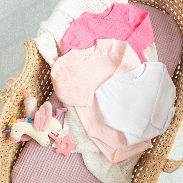 Боди с дълъг ръкав 3бр., цвят: Микс