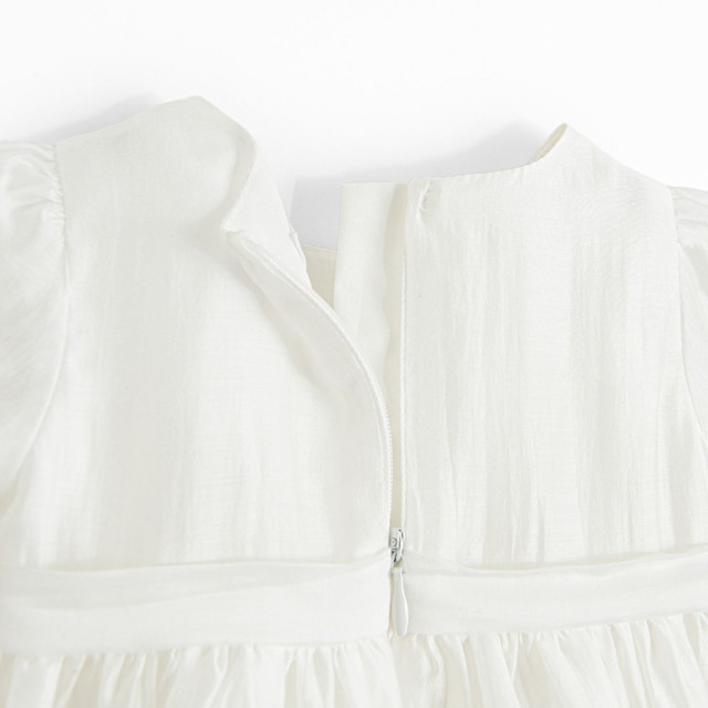 Рокля с къс ръкав, цвят: Бял