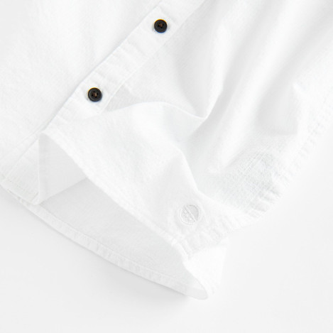 Риза с къс ръкав, цвят: Бял