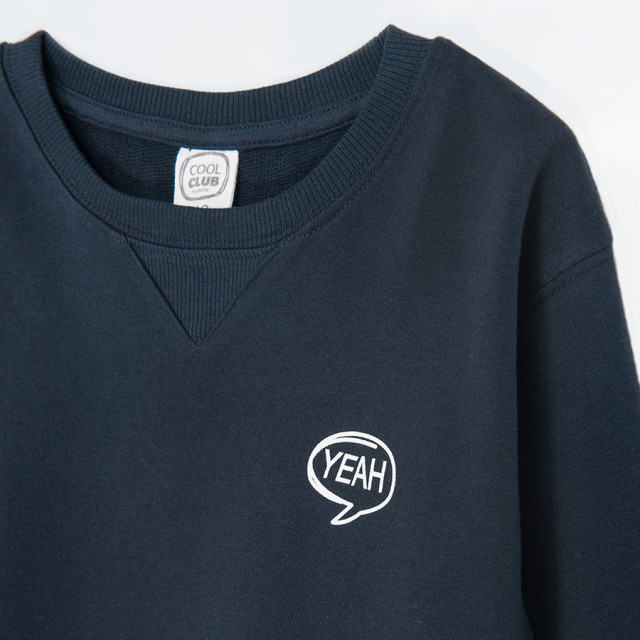 Блуза с дълъг ръкав, цвят: Тъмно син