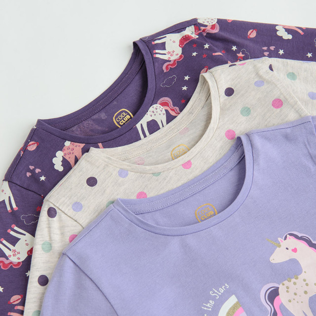 Тениска с дълъг ръкав 3бр., цвят: Микс