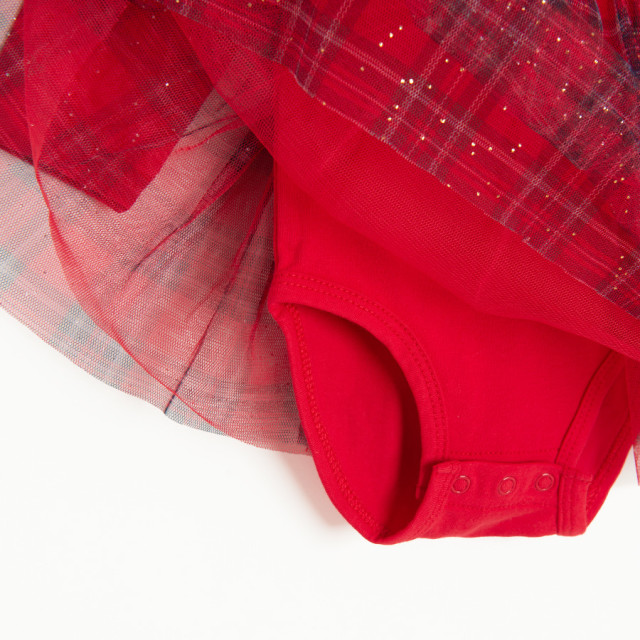 Боди с дълъг ръкав, цвят: Червен