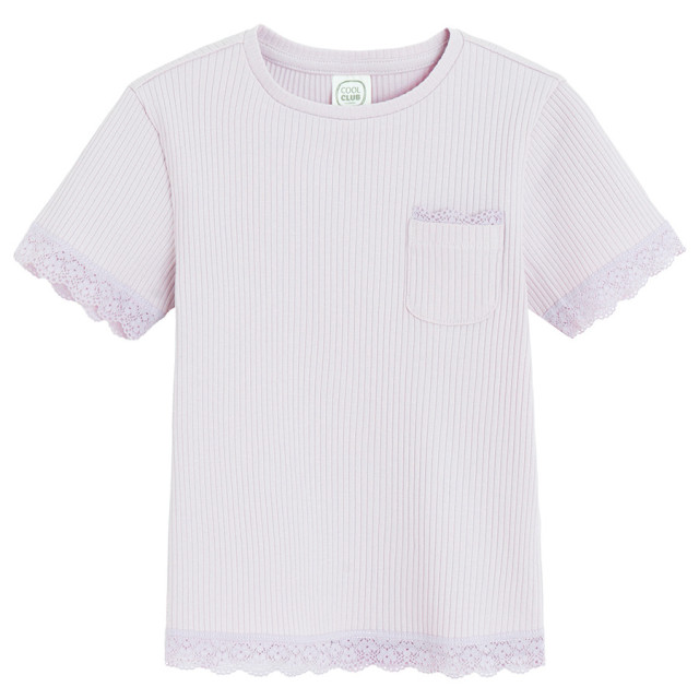 Блуза с къс ръкав, цвят: Розов