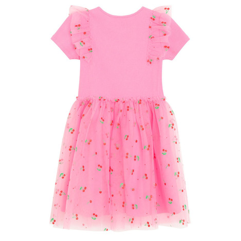 Рокля с къс ръкав, цвят: Розов