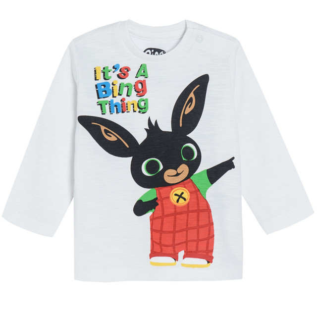 Тениска с дълъг ръкав BING BUNNY, цвят: Кремав